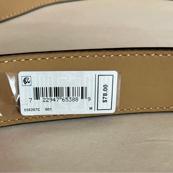 Michael Kors Black/Black Signature Logo Monogram Buckle Belt (556267C), Medium. - Picture 7 of 9